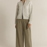 Lumi Zip Up Jumper - Snow Marle