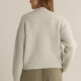 Lumi Zip Up Jumper - Snow Marle