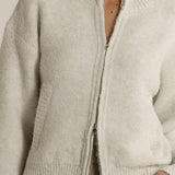 Lumi Zip Up Jumper - Snow Marle