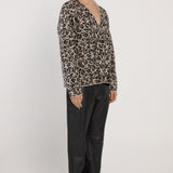 Marlowe Fluffy Cardigan - Animal Print