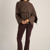 Amaris Cape Coatigan - Chocolate Marle