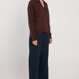 Solenne Polo Knit - Chocolate