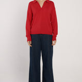 Solenne Polo Knit - Red