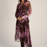 Isla Wrap Dress - Dark Flower Print