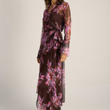 Isla Wrap Dress - Dark Flower Print