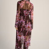 Isla Wrap Dress - Dark Flower Print