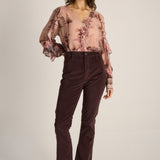 Knox Velvet Jeans - Chocolate