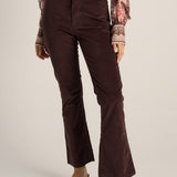 Knox Velvet Jeans - Chocolate