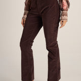 Knox Velvet Jeans - Chocolate