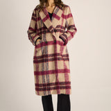 Harlow Check Longline Coat - Check