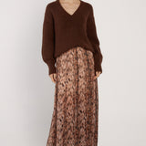 Remy V-Neck Jumper - Chocolate