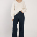 Remy V-Neck Jumper - Cream