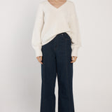 Remy V-Neck Jumper - Cream