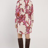 Novara Linen Dress - Light Flower Print