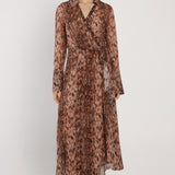 Isla Wrap Dress - Snake Print