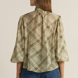 Eve Pussybow Blouse - Moss