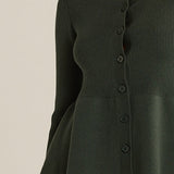 Vale Peplum Cardigan - Khaki