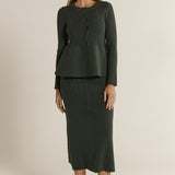 Vale Knit Skirt - Khaki