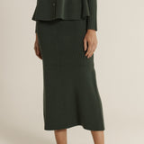 Vale Knit Skirt - Khaki