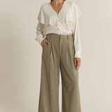 Roan Pleat Front Pant - Sage
