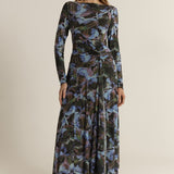 Alix Mesh Dress - Blurred Floral