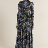 Alix Mesh Dress - Blurred Floral