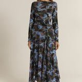 Alix Mesh Dress - Blurred Floral