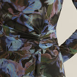 Alix Mesh Dress - Blurred Floral