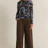 Alix Mesh Top - Blurred Floral