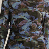 Alix Mesh Top - Blurred Floral