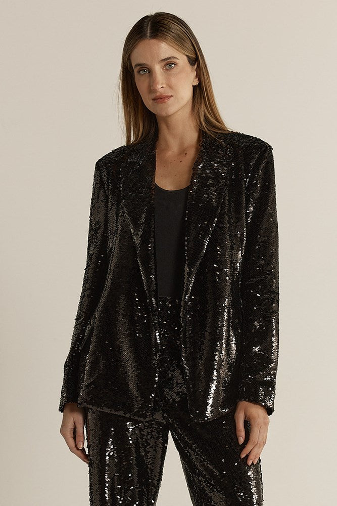 Rayne Sequin Blazer - Black