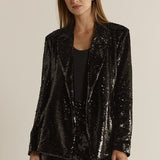 Rayne Sequin Blazer - Black