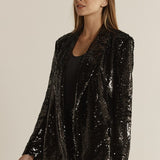 Rayne Sequin Blazer - Black