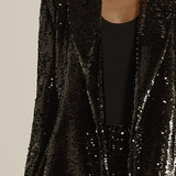 Rayne Sequin Blazer - Black