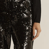 Rayne Sequin Pants - Black