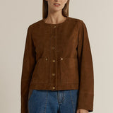 Faye Suede Jacket - Tan