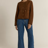 Faye Suede Jacket - Tan