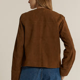 Faye Suede Jacket - Tan