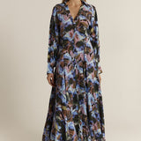 Alix Fit and Flare Dress - Blurred Floral