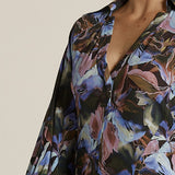 Alix Fit and Flare Dress - Blurred Floral
