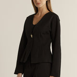 Pia Ponte Jacket - Black