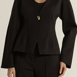 Pia Ponte Jacket - Black