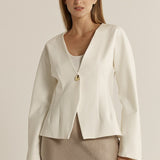 Pia Ponte Jacket - Cream