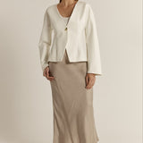 Pia Ponte Jacket - Cream