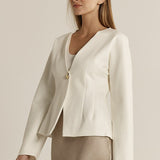 Pia Ponte Jacket - Cream
