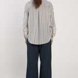 Paloma Striped Embroidered Shirt - Blue Stripe