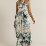 Solstice Palms Halter Dress - Palm Print