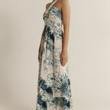 Solstice Palms Halter Dress - Palm Print