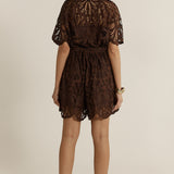 Elara Broderie Short - Chocolate