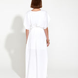 Heritage Linen Maxi Dress - White